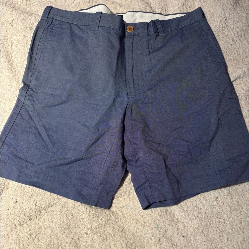 J. Crew Men's Navy Chambray Gramery Flat Front Shorts NWT Size 38